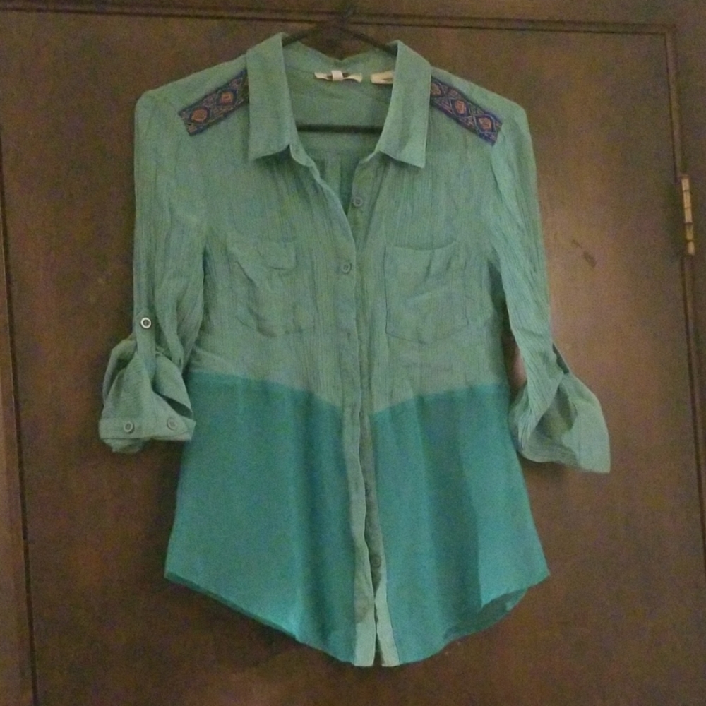 Green blouse